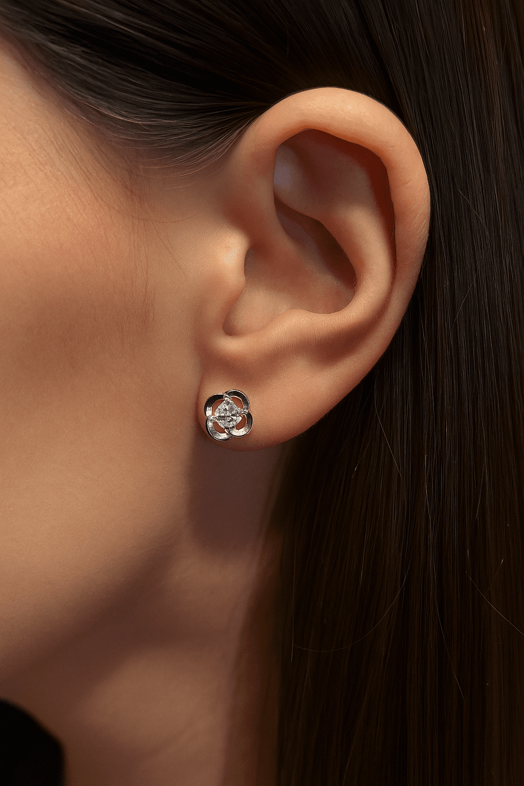 Сребърни обеци Dazzling Moissanite с мойсанит Сребърни обеци Dazzling Moissanite с мойсанит - Image 2